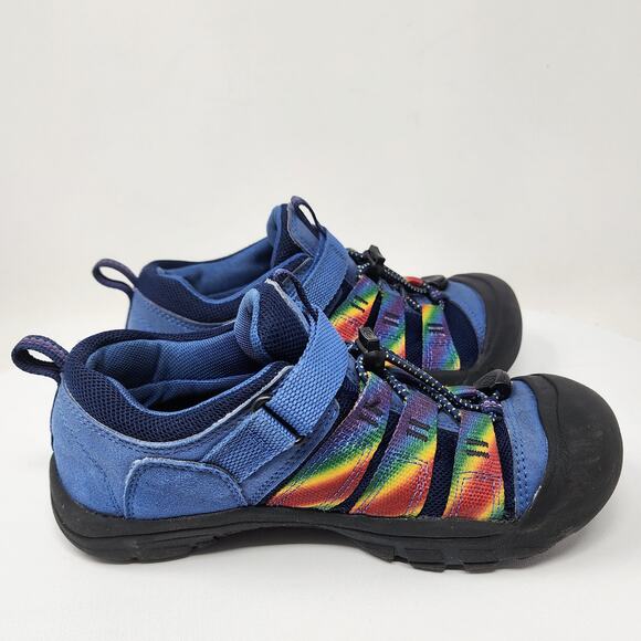 Keen Newport H2sho Sandals Unisex 3 Blue Rainbow Nylon Sport Closed Toe 1026186 - Picture 8 of 12